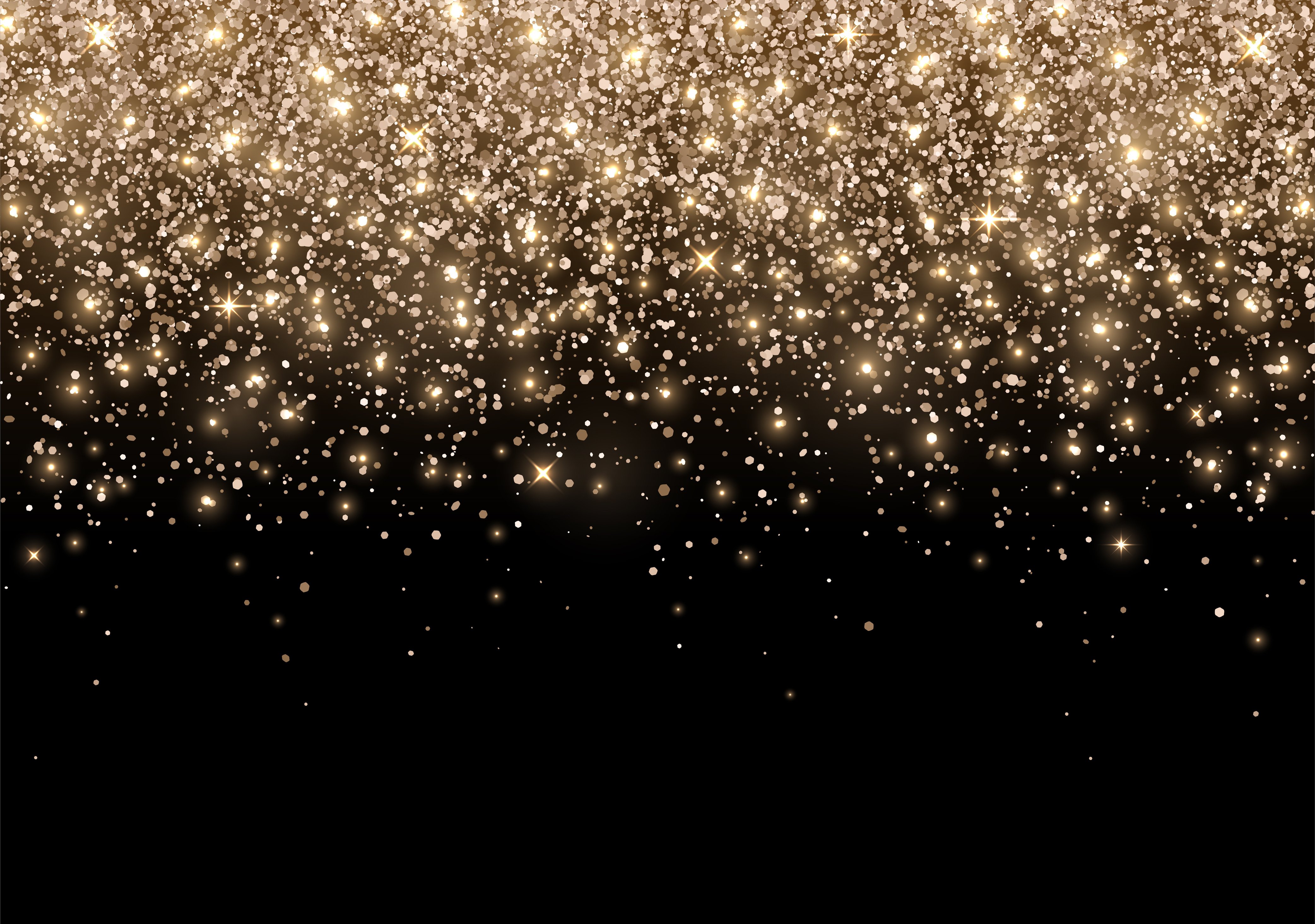 Holiday Background Scattering of Bronze Gold Glitter